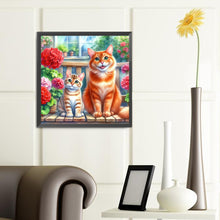 Load image into Gallery viewer, Diamond Painting - Full Round - Two cats (40*40CM)
