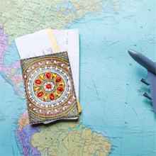 Load image into Gallery viewer, Special Shape Flower DIY Diamond Passport Case PU Diamond Art Passport Protector
