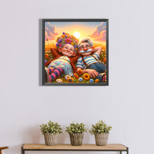Load image into Gallery viewer, Diamond Painting - Full Round - Warm Old Couple (40*40CM)
