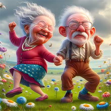 Load image into Gallery viewer, Diamond Painting - Full Round - Warm Old Couple (40*40CM)
