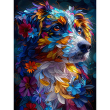 Load image into Gallery viewer, Diamond Painting - Full Round - Puppy with Flowers (30*40CM)
