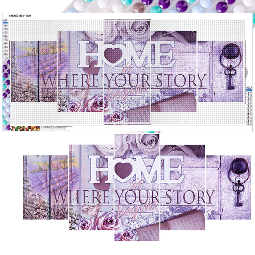 Diamond Painting - Full Round - HOME calligraphy and painting (95*45CM)