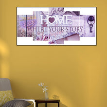 Load image into Gallery viewer, Diamond Painting - Full Round - HOME calligraphy and painting (95*45CM)
