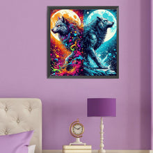 Load image into Gallery viewer, Diamond Painting - Full Round - Sun and moon wolf (50*50CM)
