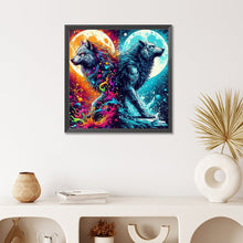Load image into Gallery viewer, Diamond Painting - Full Round - Sun and moon wolf (50*50CM)
