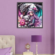 Load image into Gallery viewer, Diamond Painting - Full Round - Girl and dragon (50*50CM)
