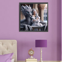 Load image into Gallery viewer, Diamond Painting - Full Round - Leopard dragon and girl (50*50CM)
