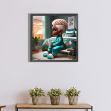 Load image into Gallery viewer, Diamond Painting - Full Round - Sitting woman (40*40CM)
