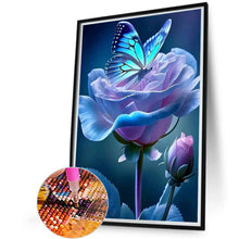 Load image into Gallery viewer, Diamond Painting - Full Round - Rose and butterfly (45*60CM)
