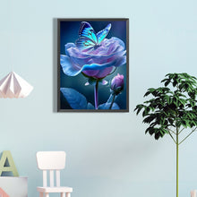 Load image into Gallery viewer, Diamond Painting - Full Round - Rose and butterfly (45*60CM)
