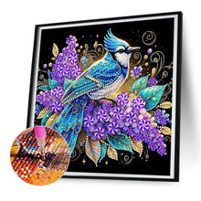 Load image into Gallery viewer, Diamond Painting - Partial Special Shaped - Blue cardinal flower (30*30CM)
