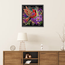 Load image into Gallery viewer, Diamond Painting - Partial Special Shaped - Red cardinal flower (30*30CM)
