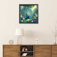 Load image into Gallery viewer, Diamond Painting - Partial Special Shaped - Garden peacock (30*30CM)
