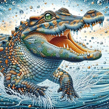 Load image into Gallery viewer, Diamond Painting - Full Round - Crocodile (40*40CM)

