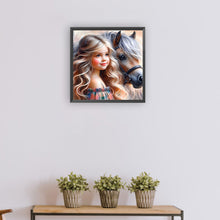 Load image into Gallery viewer, Diamond Painting - Full Round - Girl and horse (30*30CM)
