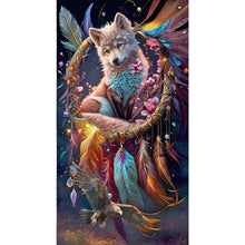 Load image into Gallery viewer, Diamond Painting - Full Round - Dream catcher wolf (40*70CM)
