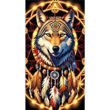 Load image into Gallery viewer, Diamond Painting - Full Round - Dream catcher wolf (40*70CM)
