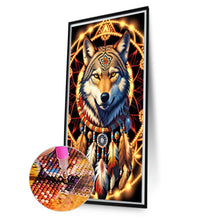 Load image into Gallery viewer, Diamond Painting - Full Round - Dream catcher wolf (40*70CM)
