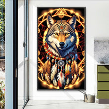 Load image into Gallery viewer, Diamond Painting - Full Round - Dream catcher wolf (40*70CM)
