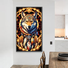 Load image into Gallery viewer, Diamond Painting - Full Round - Dream catcher wolf (40*70CM)
