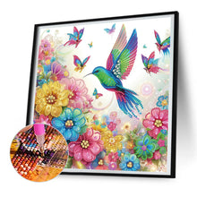 Load image into Gallery viewer, Diamond Painting - Partial Special Shaped - Hummingbird and flower (30*30CM)

