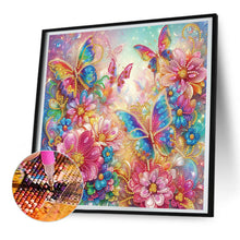 Load image into Gallery viewer, Diamond Painting - Partial Special Shaped - Butterfly and flower (30*30CM)
