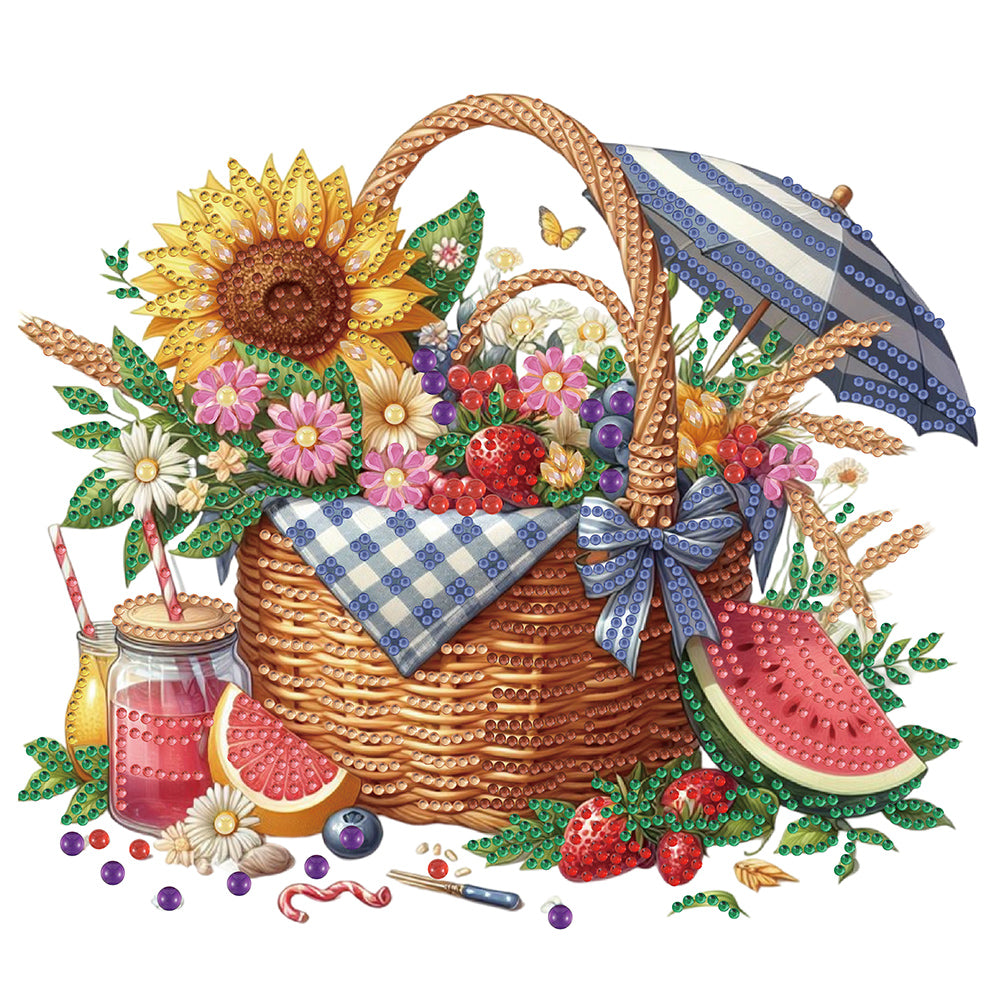 Diamond Painting - Partial Special Shaped - Summer fruit (30*30CM)