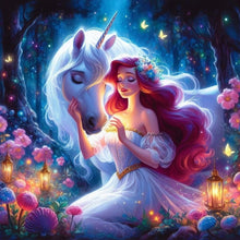 Load image into Gallery viewer, Diamond Painting - Full Round - Ariel and white horse (40*40CM)
