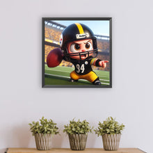 Load image into Gallery viewer, Diamond Painting - Full Round - Pittsburgh Steelers Football (30*30CM)
