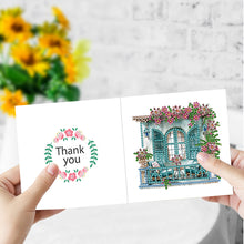 Load image into Gallery viewer, 6Pcs Special Shape Flower Pavilion Diamond Handmade Card for Friends Gift
