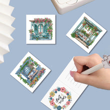 Load image into Gallery viewer, 6Pcs Special Shape Flower Pavilion Diamond Handmade Card for Friends Gift
