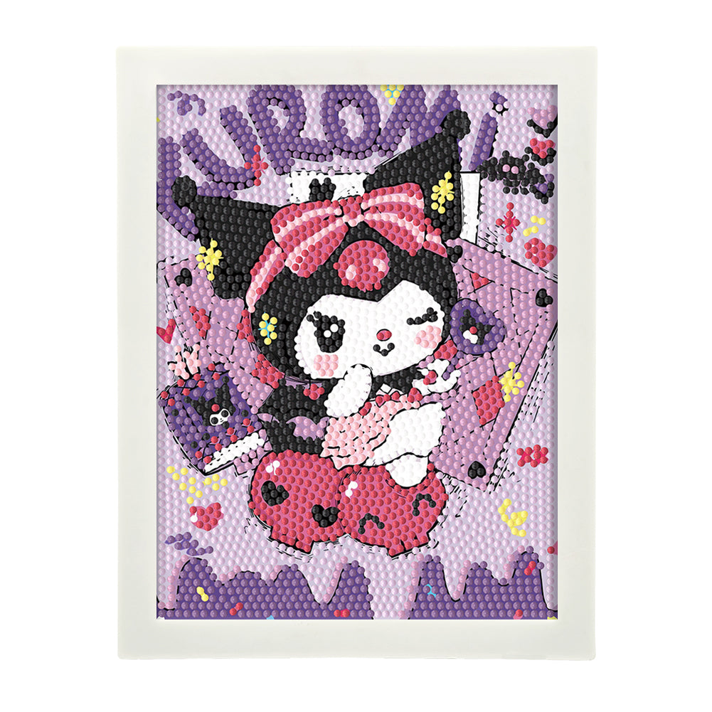 Kuromi Diamond Art Painting Kits with Frame Strawberry Bear Stitch for Kids Gift