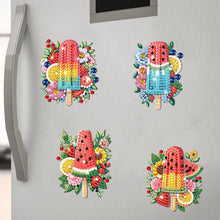 Load image into Gallery viewer, 5Pcs Acrylic Special Shape Fruit Popsicles Fridge Stickers for Car Mailbox Decor
