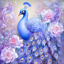 Load image into Gallery viewer, Diamond Painting - Full Round - Peacock with Flowers (30*30CM)
