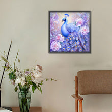 Load image into Gallery viewer, Diamond Painting - Full Round - Peacock with Flowers (30*30CM)
