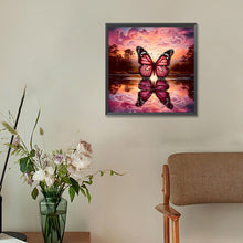 Load image into Gallery viewer, Diamond Painting - Full Round - Butterfly in the Lake (30*30CM)
