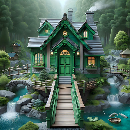 Diamond Painting - Full Round - Village Scenery (30*30CM)