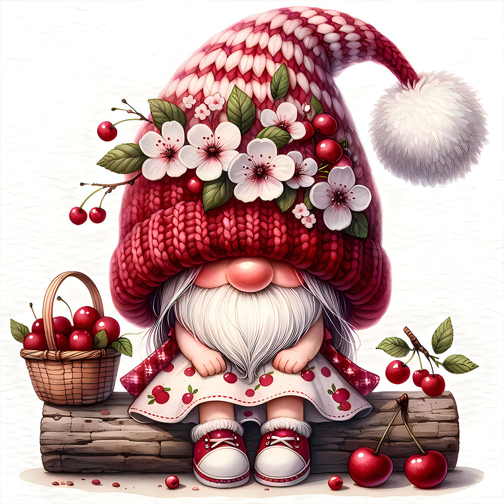Diamond Painting - Full Round - Gnome with Fruit and Flowers (30*30CM)