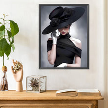 Load image into Gallery viewer, Diamond Painting - Full Round - Lady with Top Hat (30*40CM)
