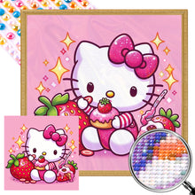 Load image into Gallery viewer, AB Diamond Painting - Full Round - Strawberry and Hello Kitty (30*30CM)
