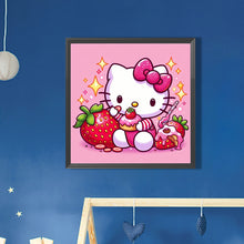 Load image into Gallery viewer, AB Diamond Painting - Full Round - Strawberry and Hello Kitty (30*30CM)

