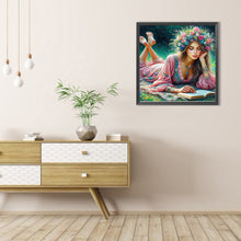 Load image into Gallery viewer, AB Diamond Painting - Full Round - Reading girl (40*40CM)

