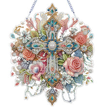 Load image into Gallery viewer, PET Double Sided Special Shaped Color Flower Hanging Diamond Art Kits Home Decor
