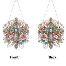 Load image into Gallery viewer, PET Double Sided Special Shaped Color Flower Hanging Diamond Art Kits Home Decor
