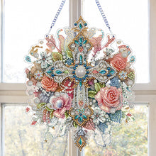 Load image into Gallery viewer, PET Double Sided Special Shaped Color Flower Hanging Diamond Art Kits Home Decor
