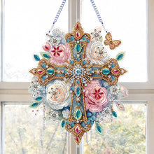 Load image into Gallery viewer, PET Double Sided Special Shaped Color Flower Hanging Diamond Art Kits Home Decor
