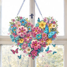 Load image into Gallery viewer, PET Double Sided Special Shaped Color Flower Hanging Diamond Art Kits Home Decor
