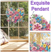 Load image into Gallery viewer, PET Double Sided Special Shaped Color Flower Hanging Diamond Art Kits Home Decor
