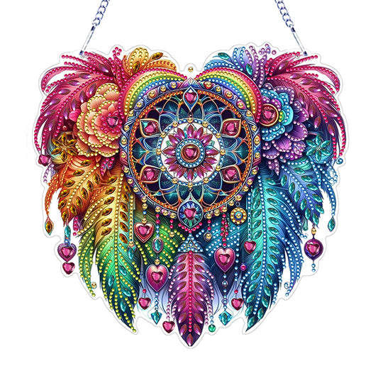PET Double Sided Special Shaped Color Flower Hanging Diamond Art Kits Home Decor
