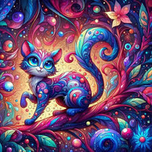 Load image into Gallery viewer, Diamond Painting - Full Round - Cat on the leaves (40*40CM)
